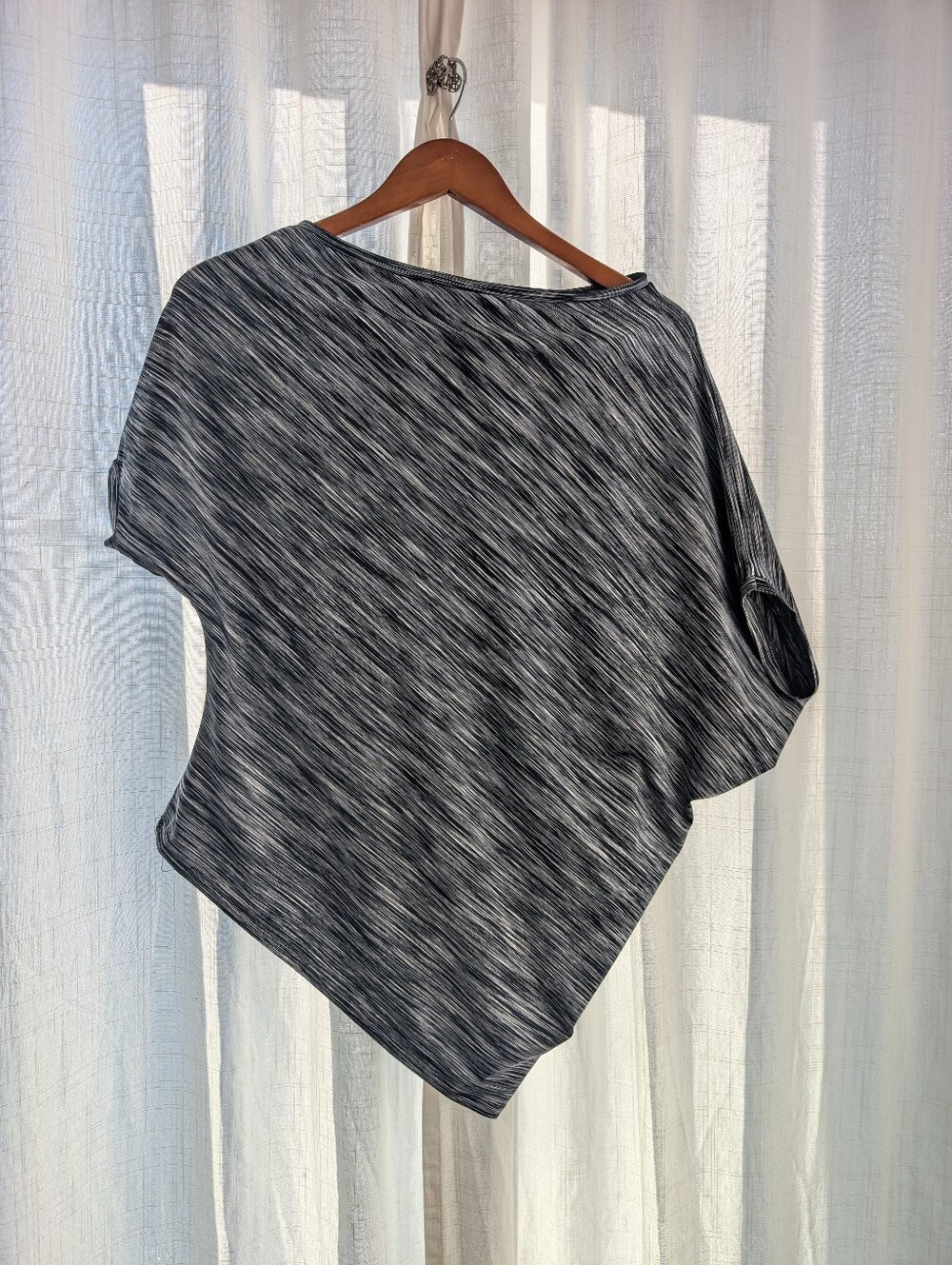Asymmetrical Black & Gray Women’s Top